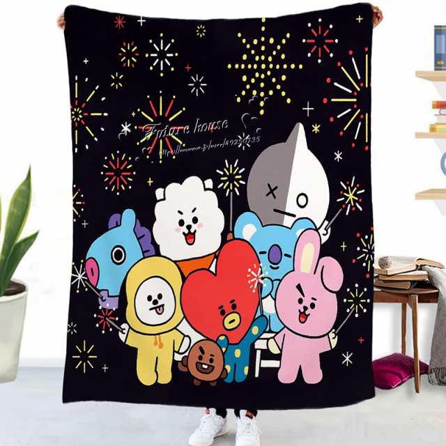 BT21 グッズ BTS(防弾少年団) 毛布 100x150CM エアコン毛布 ブランケット ベッド プレゼント バッグ フェイシャル タオル  寝具韓国 ファ｜au PAY マーケット